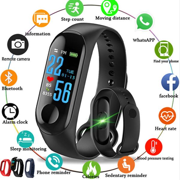 

smart band watch bracelet wristband fitness tracker blood pressure heartrate m3s smart wristband bracelet band, Slivery;brown