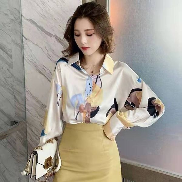 

womens luxury print flover kam cotton shirts plus size harbour style womens designer clothing s-xxl long sleeves blouse ng, White