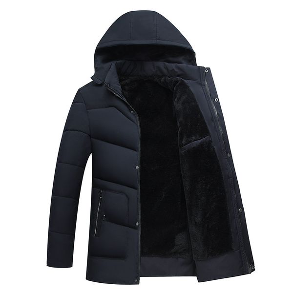 

new 2019 men jacket coats thicken warm winter jackets casual men parka hooded outwear cotton-padded jacket winter coat, Tan;black