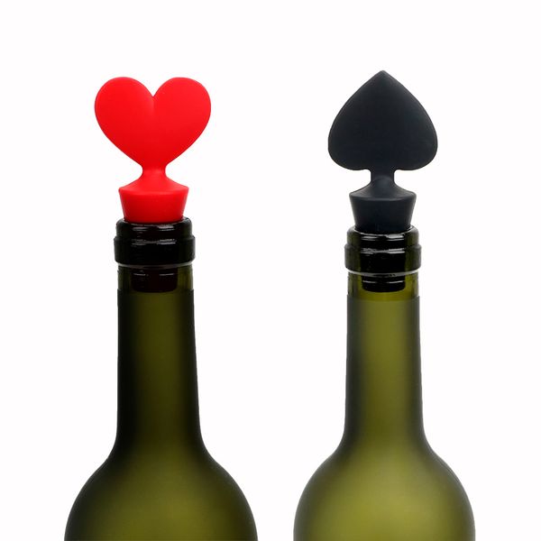 

1pc wine bottle sealer cap bar tools silicone poker shaped wine sers wine beer bottle cork ser plug leak free
