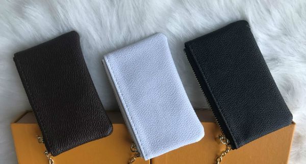 

new designer man's key pouch damier leather holds famous classical women key holder coin purse small leather key wallets