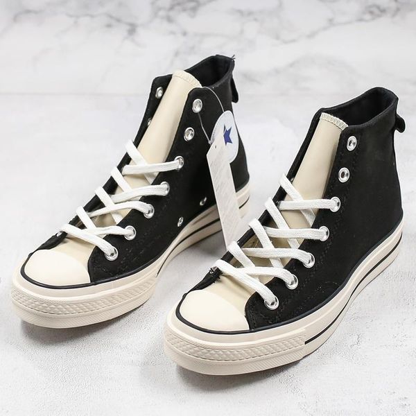 

1970s chuck 70 fear of god essentials x chinatown market x smile face star men women canvas shoes designer skate shoes casual sneakers, Black