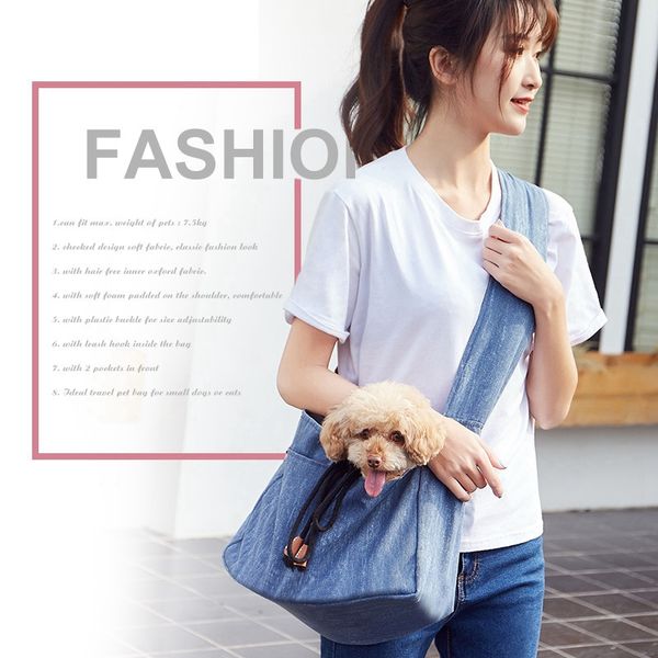

pet puppy carrier bag outdoor travel handbag carry bag stroller sling with adjustable shoulder strap for small dogs