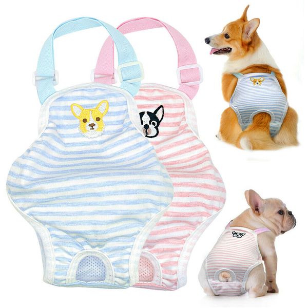 

1pc dog puppy pet physiological sanitary jumpsuits panty underwear pants striped rompers supplies products new
