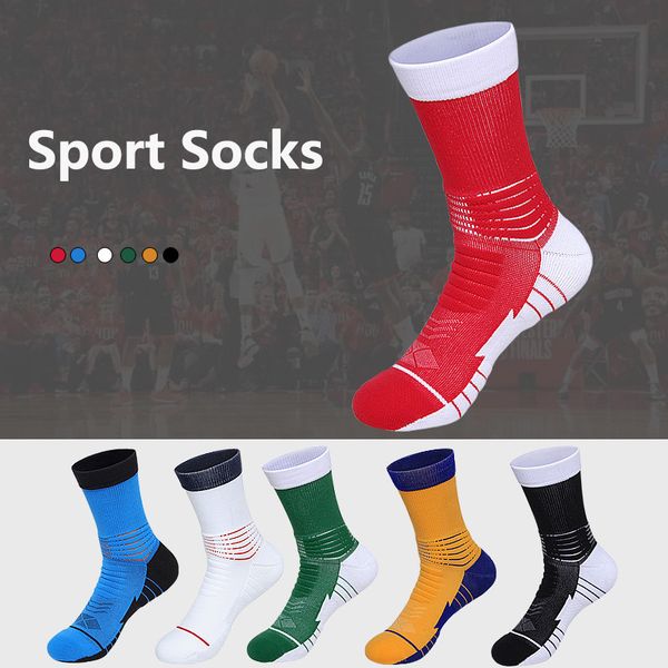

men's running women's socks cycling riding bicycle bike football running socks breathable basketball sport, Black