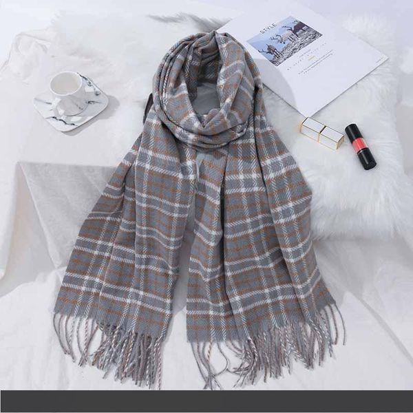 

bristle cashmere trade scarf custom thickening children's shawl scarf wholesale with box, Blue;gray