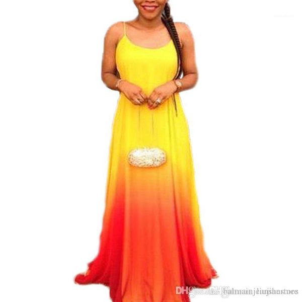 

дизайнер спагетти ремень платья повседневные праздник длина пола одежда мода женщины контрастный цвет платье лето, Black;gray