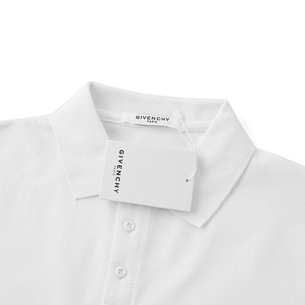 

20ss designer mens polos brand women shirts luxury designer t shirt white black polos lapel tees short sleeve business ljj b105521l