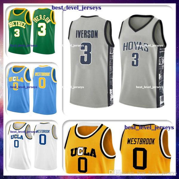 

NCAA Allen 3 Iverson jersey Georgetown Hoyas russell 0 westbrook jersey 31 Miller jersey Reggie UCLA University of California, Los Angeles