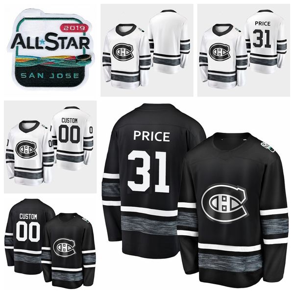 

2019 all star game carey price customize montreal canadiens hockey jerseys black white jersey #31 carey price stitched shirts quality, Black;red