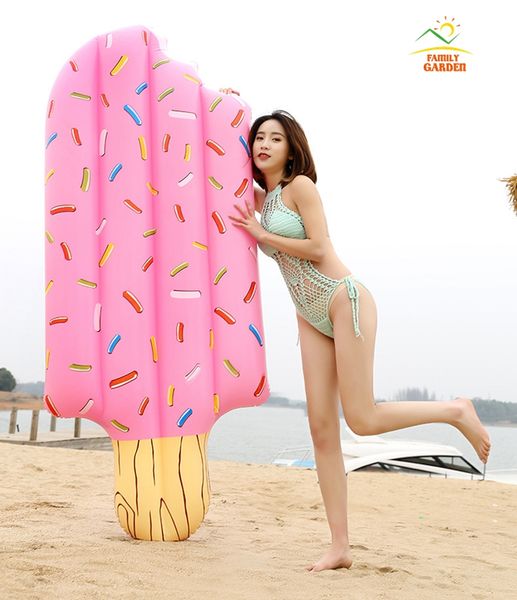 

inflatable popsicle water game toy kickboard floating ice-cream giant ice pool float water sports supplies