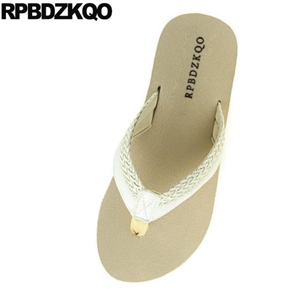 

outdoor woven shoes waterproof flip flop slip on water 2019 flat fashion slippers slides open toe men sandals leather summer, Black