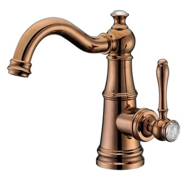 

rose gold luxury crystal solid brass bathroom sink faucet mixer tap,quality