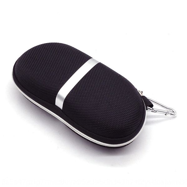 

3025 leather black sun glasses zipper case lanyard eva high-end glasses case, Blue