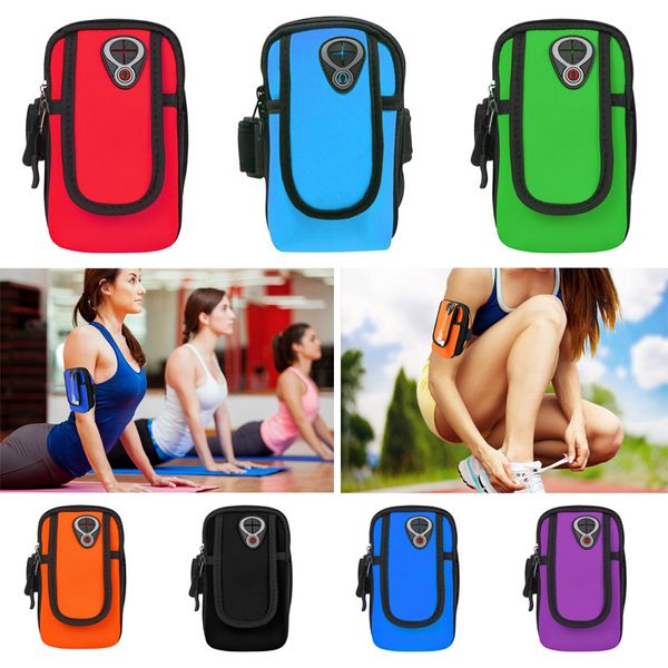 

sport running workout armband flip bag case for iphone x samsung smartphone mobile phone earphone holes keys waterproof arm bags pouch