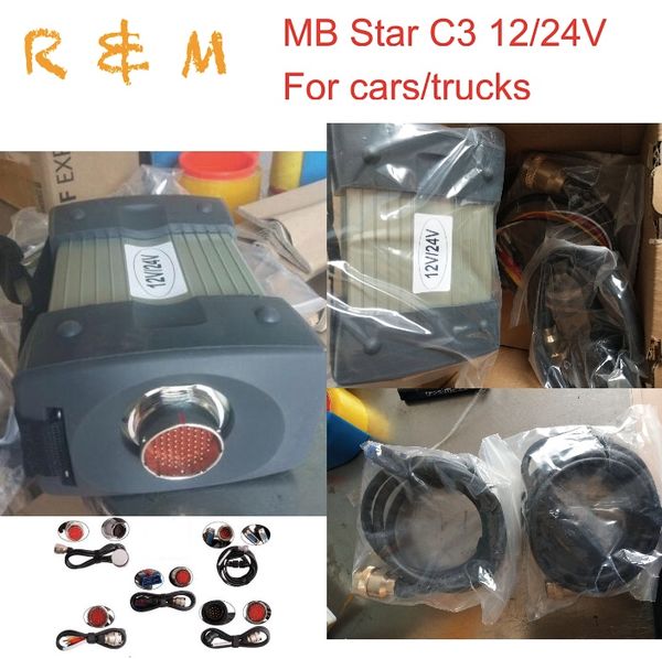 

mb star c3 tool obdii star diagnosis c3 sd connect with rs232 to rs485 full set cables for +star software hdd ship