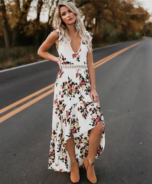 

dresses womens designer dresses floral print v neck hollow out dress summer casual holiday panelled lace, Black;gray