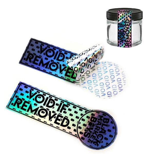 

warranty adhesive holographic sticker with one time used