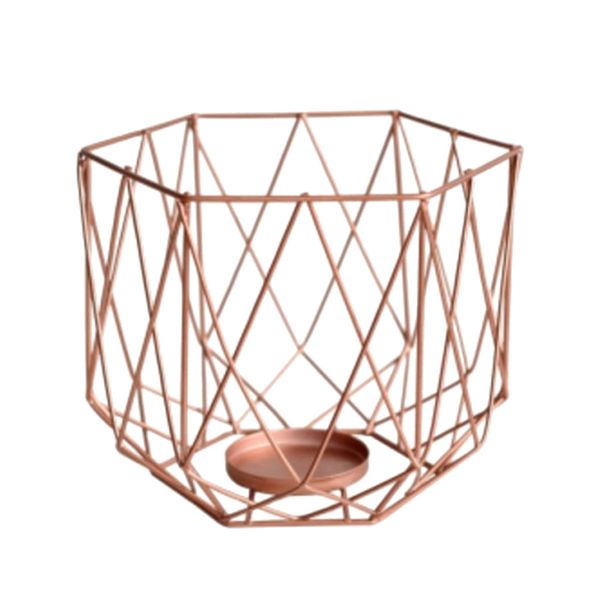 

3d geometric candle holder iron frame taper tealight votive candle candlestick