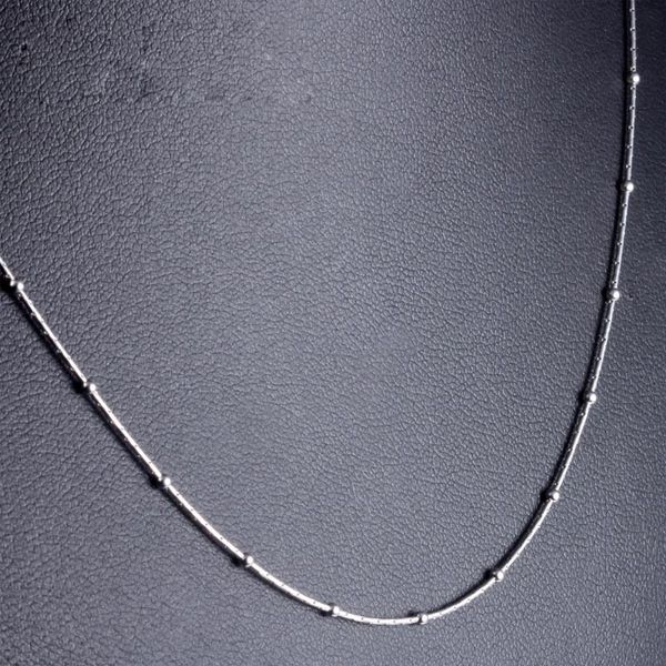 

red trees brand fine jewelry 18 inch thin solid 925 sterling silver chain necklace for women
