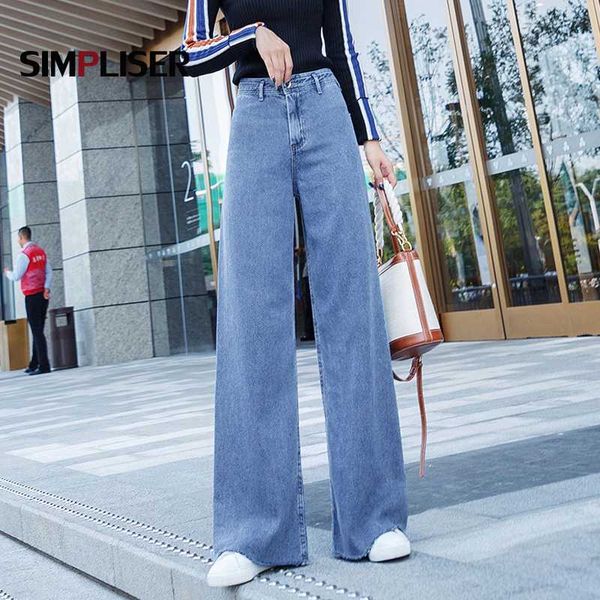 

extra long baggy jeans pants women denin blue grey long trousers wide leg pants push up female high waisted mom jeans plus size