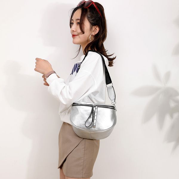 

2020 new ladies saddle bag large capacity fashion lock broadband shoulder bag women's crossbody