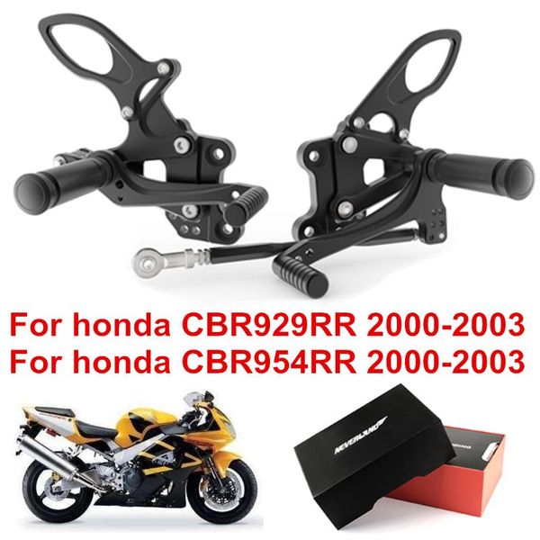 

motorcycle footrest pedal foot pegs cnc aluminum for cbr929rr cbr954rr 2000 2001 2002 2003