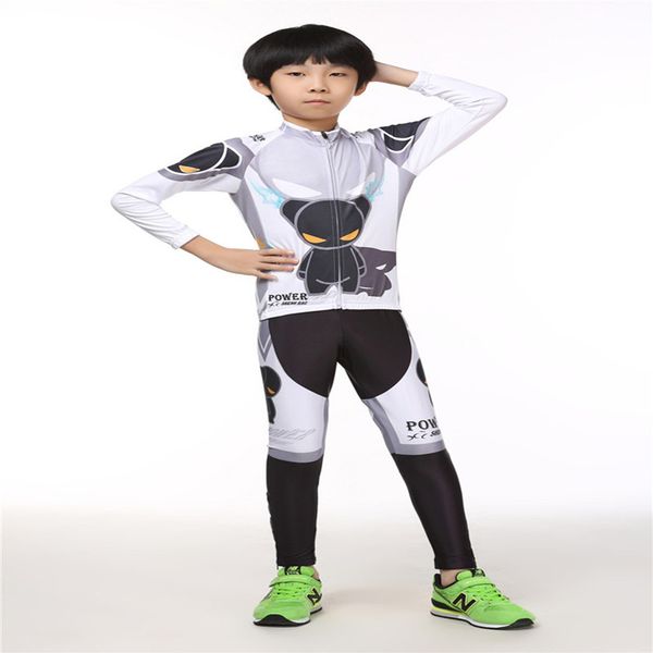 

long sleeves cycling clothing set children bicycle jersey kids short sleeve bike ropa for boy/girls summer black and white, Black;blue