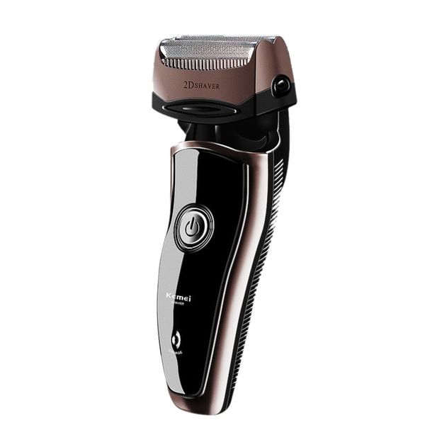 

new-kemei km-8009 men's electric foil shaver with 2 spare shaving heads rechargeable and cordless razor