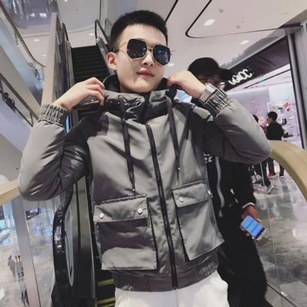 

мужская куртка осень корейская версия тенденции свободного покроя красивый инструмент одежда мужская куртка 2019 новая бейсбольная форма, Black