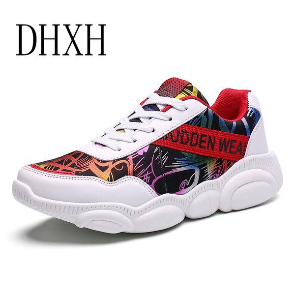 

fashion creative graffiti breathable men's casual sports shoes versatile hard-wearing & anti-skid nice men's running shoes male, Black