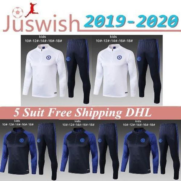 

kids kante abraham tracksuit 19 20 james muller robben gotze boateng soccer tracksuits 2019 2020 kante abrahamkids training suit mayorista, Black;red