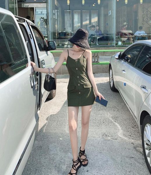 

ead summer retro sexy v-образным вырезом slim suspender dress женский плюс размер повседневная отпускная мода личность темперамент мини-плат, Black;gray