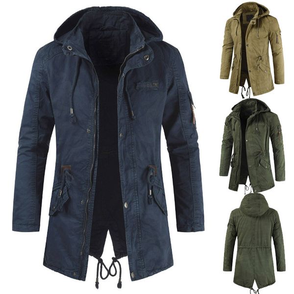 

19 years spring new style cross border amazon men slim fit zipper cardigan jacket solid color hooded casual coat, Black;brown