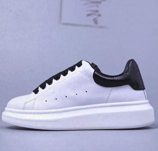 

luxury designer men's and women's casual shoes classic wild low to help white stitching leather couple casual shoes, Black