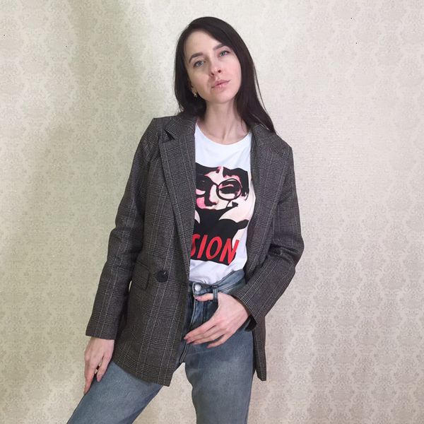 

2019 осень зима костюм blazer женщин формальное сыпучие пальто куртки дамы офис плюс размер длинные рукава blazer верхняя одежда xxl 3xl 4xl, White;black