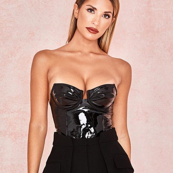 

strapless rompers casual slim ladies backless apparel women pure color jumpsuits fashion designer panelled female, Black;white