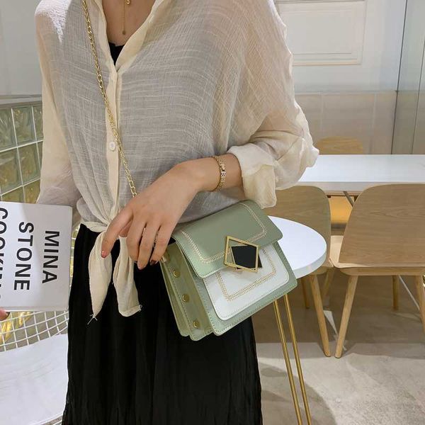 

chain splice crossbody bags for women 2019 pu leather ladies chain designer handbags special lock small shoulder messenger bag