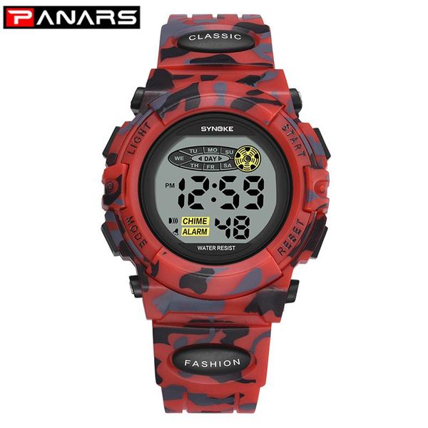 

panars army children's watches sports digital led luminous alarm clock electronic kids boy wristwatch calendar student relogio zfndq, Blue