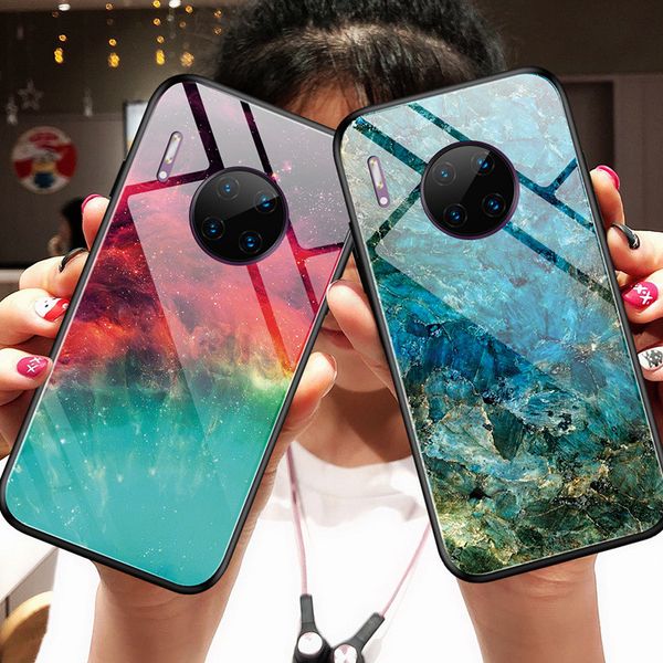 

для huawei спариваться 30 про случай люкс дизайнер tpu + стекло сортовой закаленное стекло защитное покрытие для huawei серии телефонов