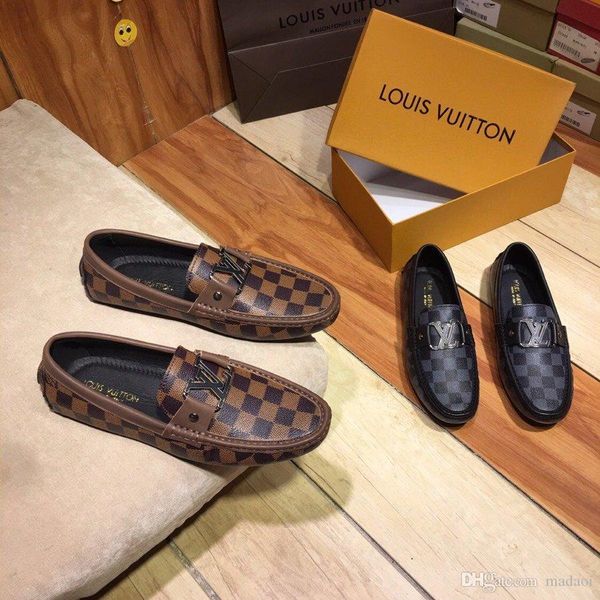 

19fw men casual shoes luxury brands 2019 split leather fashion boat shoes men italian slip on loafers moccasins zapatos hombre yetc6, Black