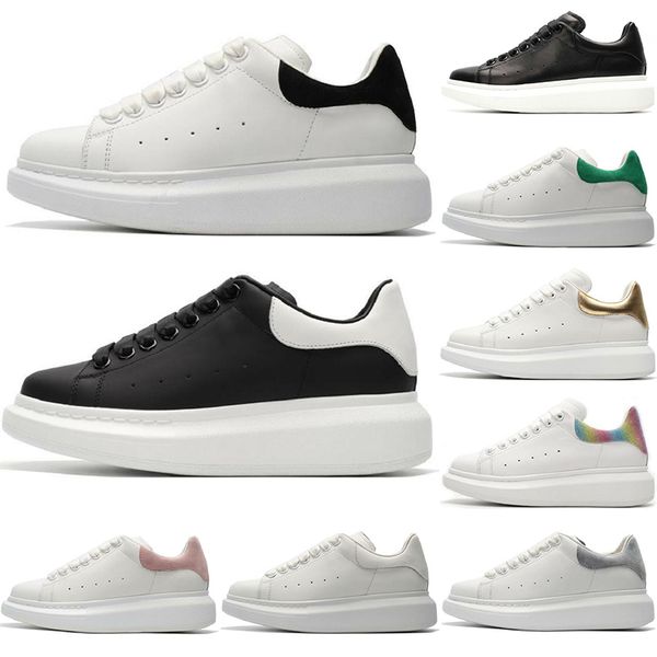 

2019 Classic designer mens women casual shoes black white green red gold pink Suede Leather Skateboarding sneaker shoes size 36-44
