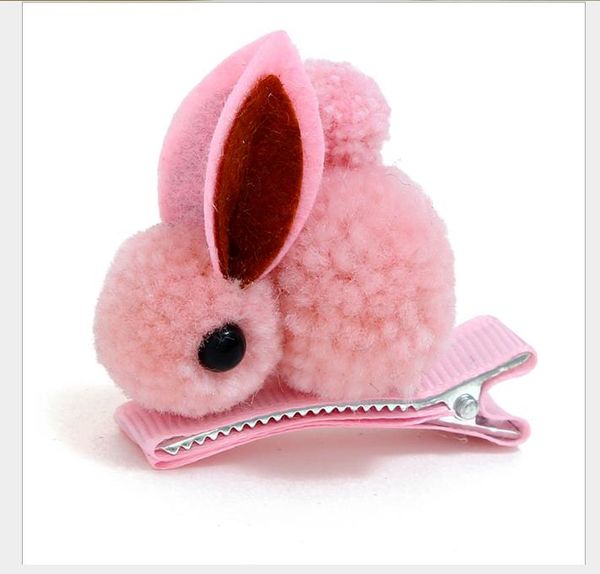 

милый маленький кролик шпилька детские трехмерные супер-проросшие плюшевые волосы ягненка веревка корейский украшения волос девушка, Silver