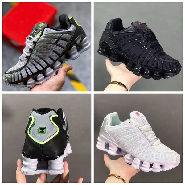 

2019 new shox tl grey lime blast womens mens r4 running shoes black white metallic silver cushion designer sneakers men trainers size 36-45