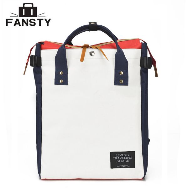 

japanese style preppy women square shape school backpack lady canvas totes travel bag backpack female ladrge capacity rucksack j190628