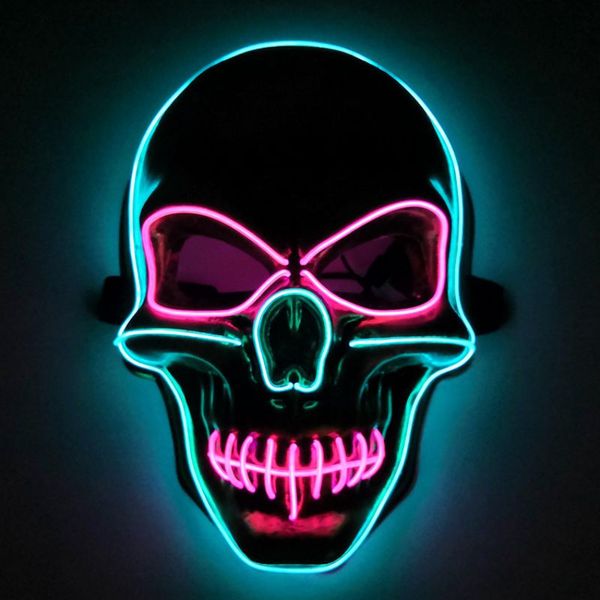 

тушь для ресниц el mask the purge light up neon skull mask party festival косплей костюм рождество рождество новый год подарок хэллоуин