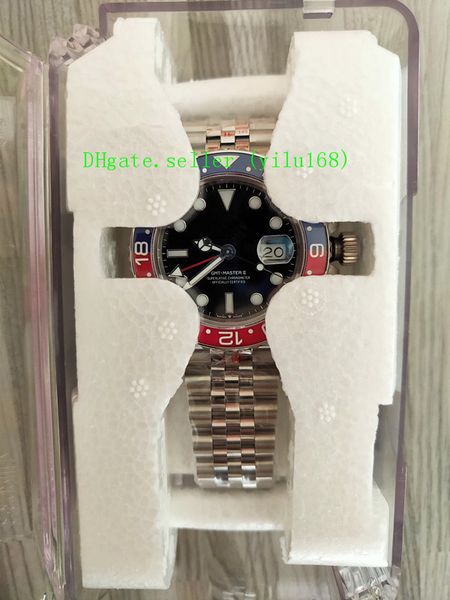 

luxury selling 904l steel gm 40mm gmt batman 116710 126710 126711 116719 ceramic cal 3186 movement automatic mens red ceramic bezel watch, Slivery;brown