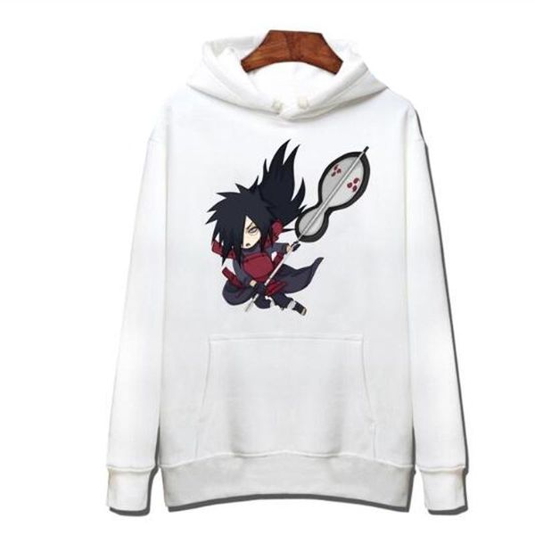 

наруто с капюшоном зима толстовки мужчин повседневный забавный мультфильм мужские толстовки и свитера набор классический японский аниме повс, Black