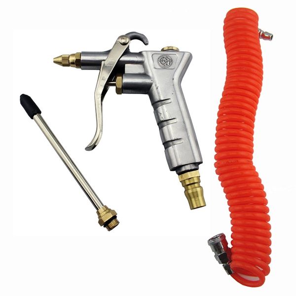 Air Duster Compressor Poeira Remoção Gun Blower Latão Adaptador do bocal com Coiled Spiral Hose Fittings