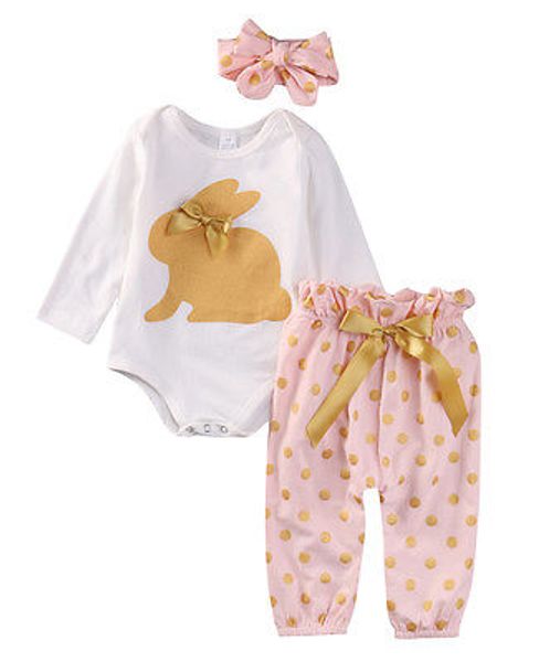 

pudcoco gir set 0-18m 3шт новорожденный младенец девочка sunsuit одежда комбинезон+брюки леггинсы комплект одежды, White